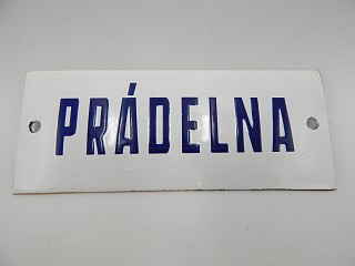 Prádelna - smaltovaná cedulka