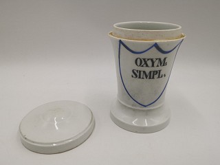 Porcelánová lékárenská dóza - OXYM SIMPL