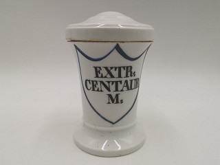 Porcelánová lékárenská dóza - EXTR.CENTAUR M.