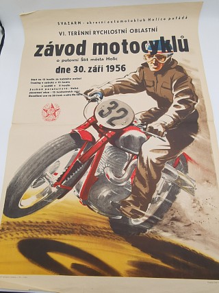 Závod motocyklů o putovní Štít města Holic 1956