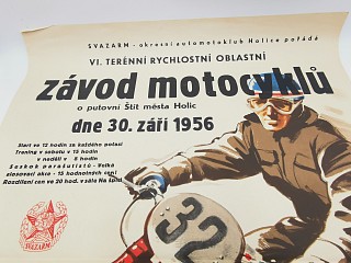 Závod motocyklů o putovní Štít města Holic 1956