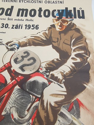 Závod motocyklů o putovní Štít města Holic 1956