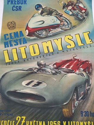 Cena města Litomyšle závod automobilů a motocyklů 1956