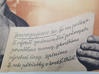 28.X.1950 - Svornou prací za rozkvět vlasti, za socialismus, za mír!