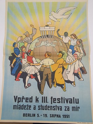 Vpřed k III. festivalu mládeže a studenstva za mír 1951