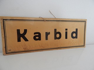 Karbid - stará cedulka