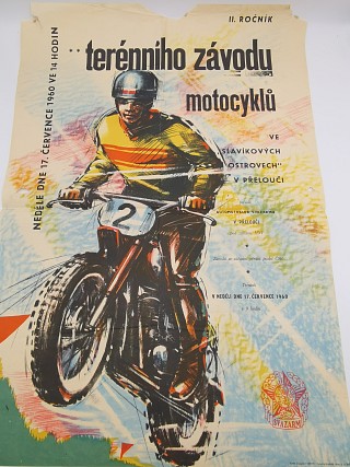 Terénní závody motocyklů 1960 Přelouč - V.Bidlo