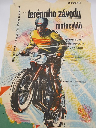 Terénní závody motocyklů 1960 Přelouč - V.Bidlo