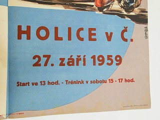 Silniční závod motocyklů městem Holice 1959