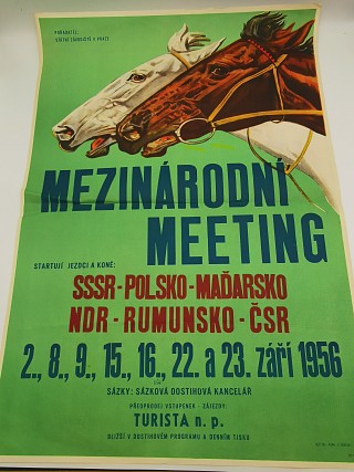 Koně - Mezinárodní meeting 1956 Praha Státní závodiště