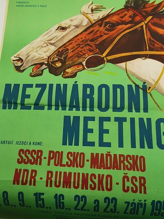 Koně - Mezinárodní meeting 1956 Praha Státní závodiště