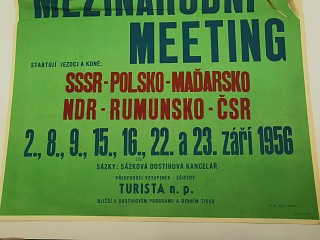 Koně - Mezinárodní meeting 1956 Praha Státní závodiště