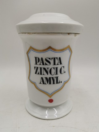 PASTA ZINCI C. AMYL - porcelánová lékárenská dóza