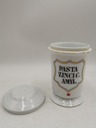 PASTA ZINCI C. AMYL - porcelánová lékárenská dóza