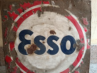 Esso - smaltovaná velká cedule,